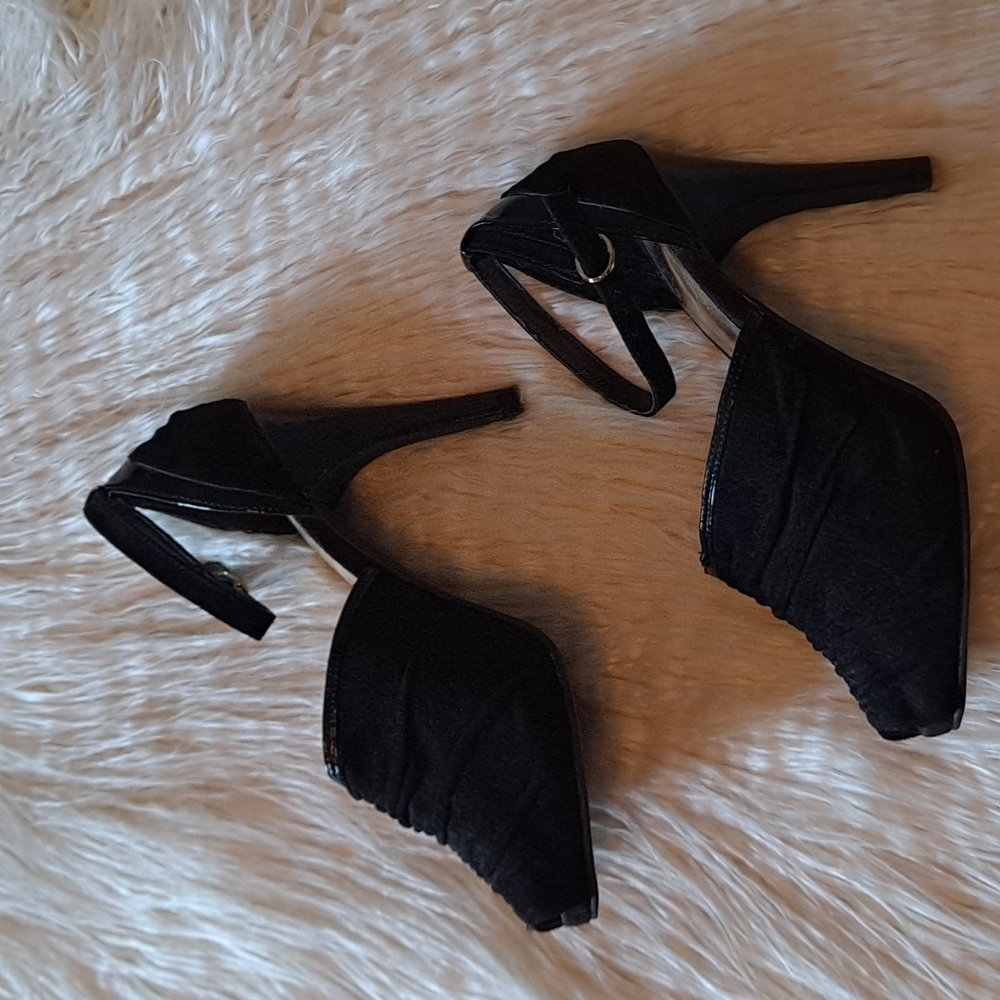 Black, Velvet Heels